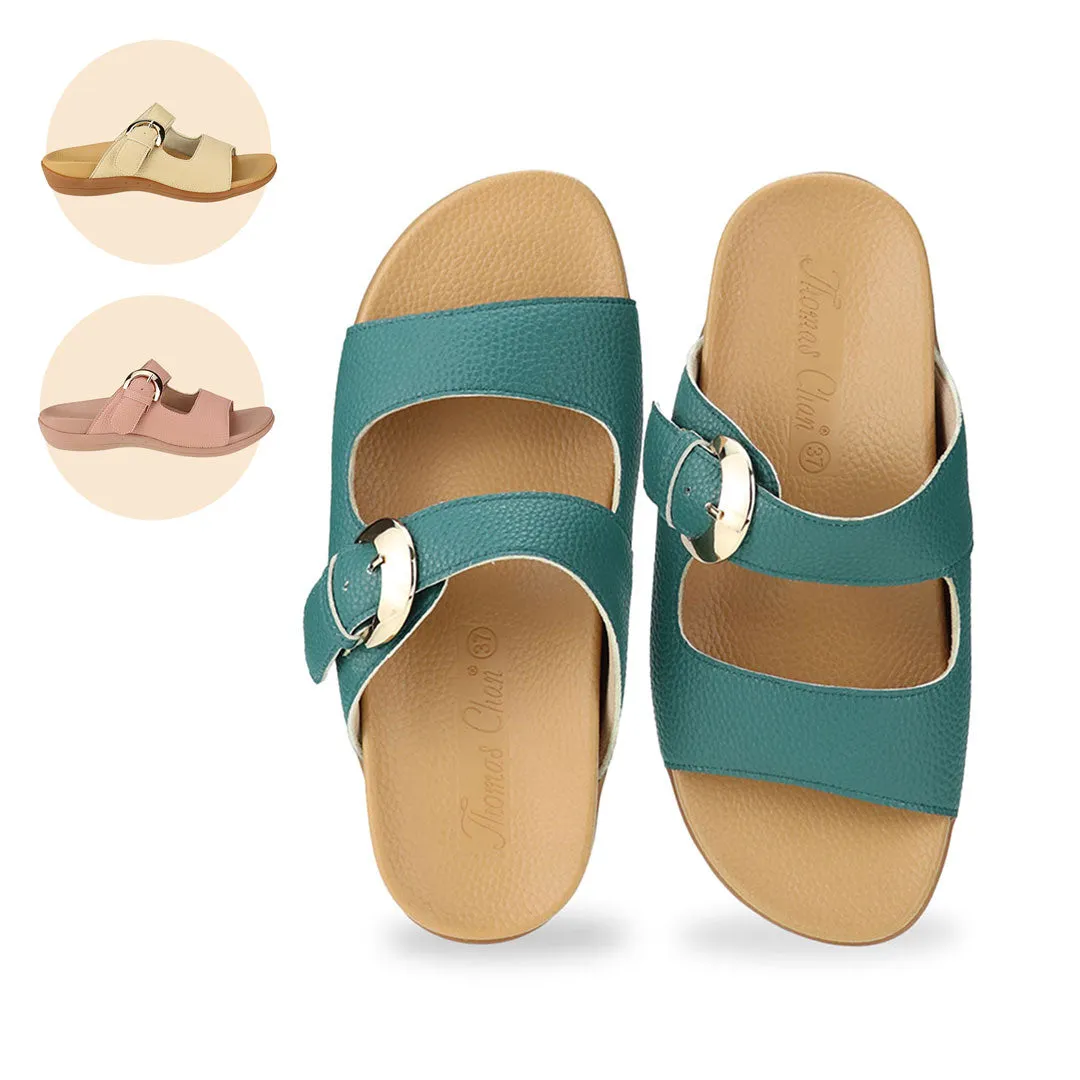 [EXTRA 20% off at cart][Wide-Fit] Great Coverage Buckle Flat Sandals