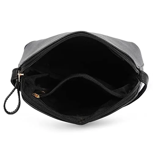 Fastrack Textured Black Sling Bag For Women