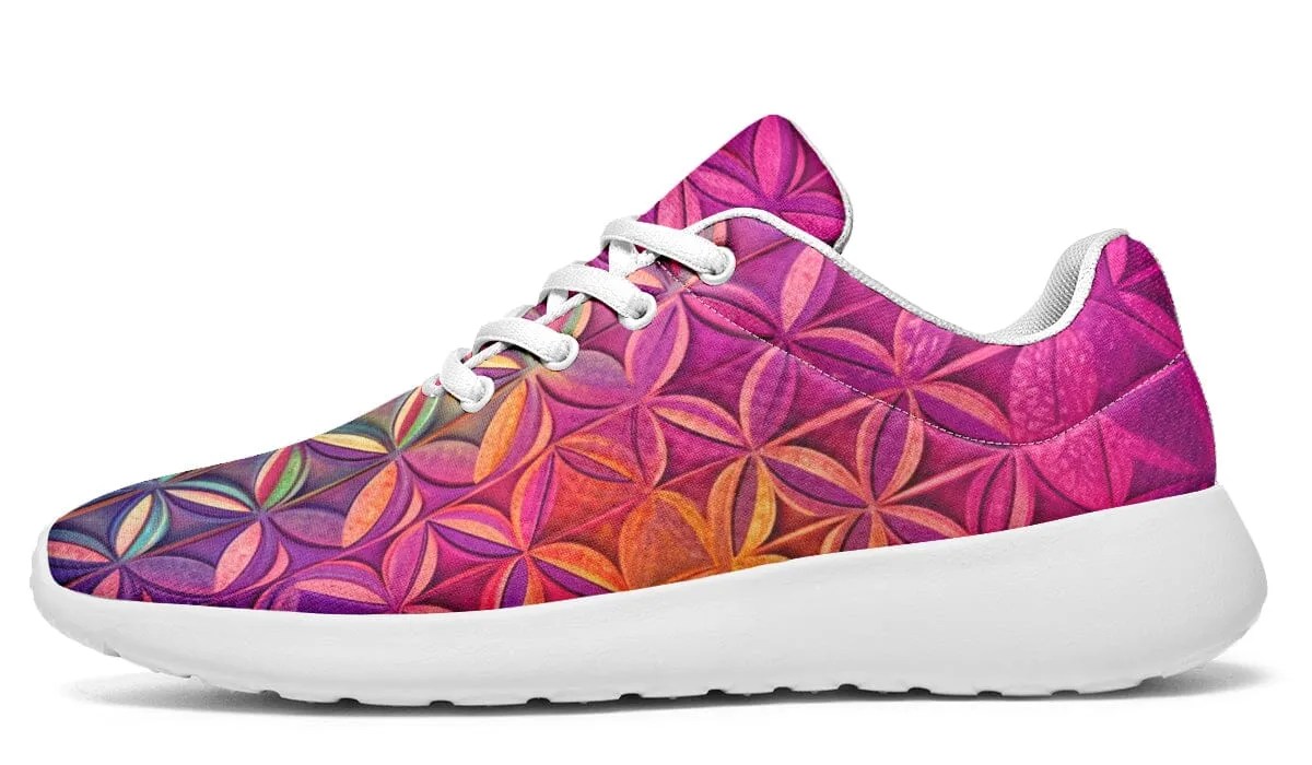 Flower Life Magenta Classic Sneakers