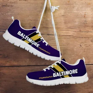 #FlyWithTheFlock Baltimore Fan Mesh Fabric Running Shoes