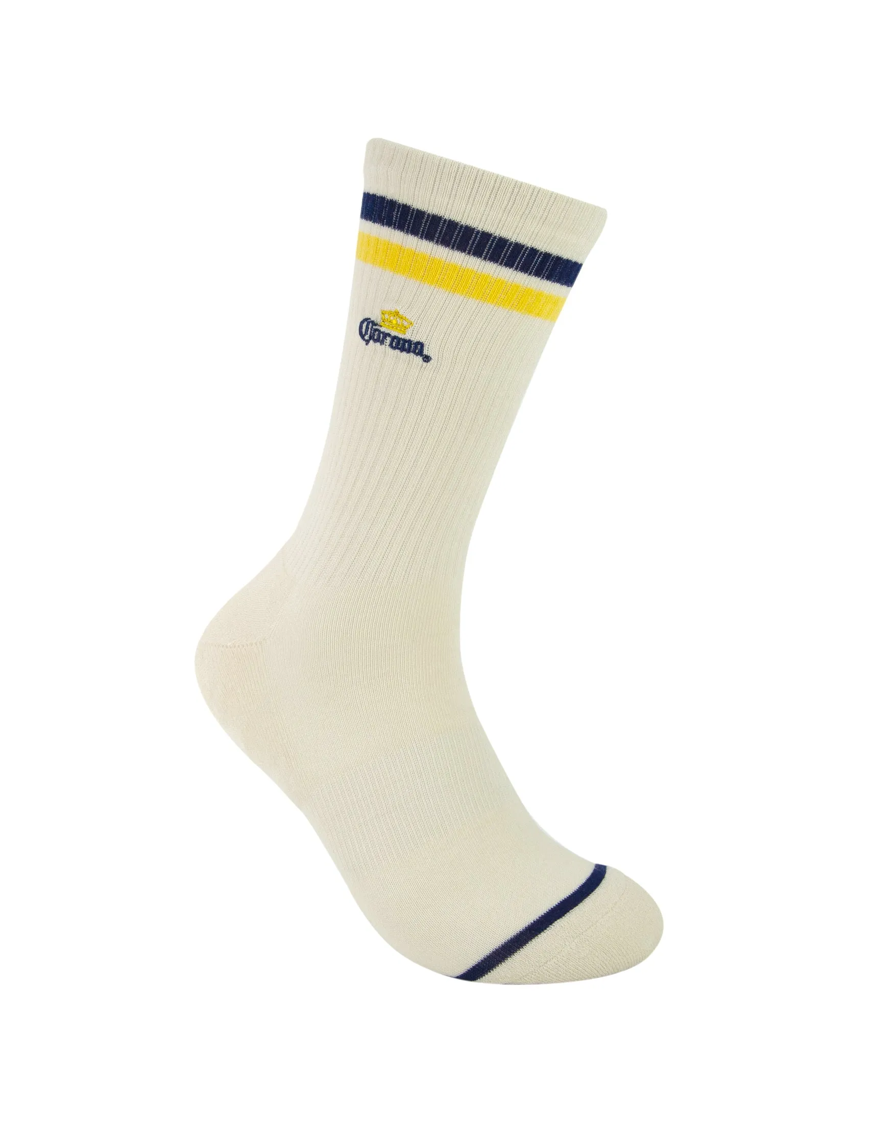 Foot-ies Corona Retro Sneaker Sock 2 Pack Cream