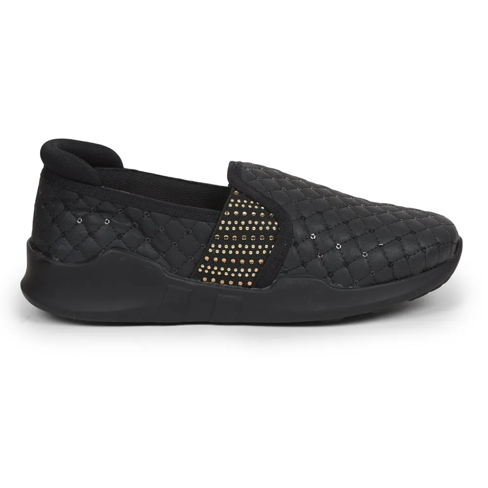 Force 10 Casual Slip On Shoes Ladies (BLACK) AVILA-32 By Liberty