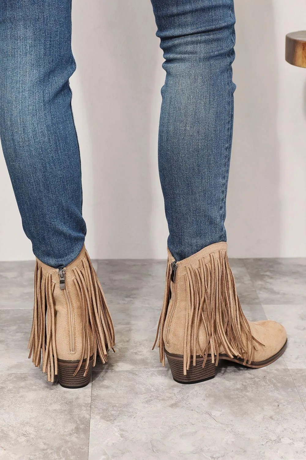 Fringe Cowboy Western Ankle Boots