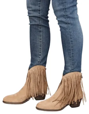 Fringe Cowboy Western Ankle Boots