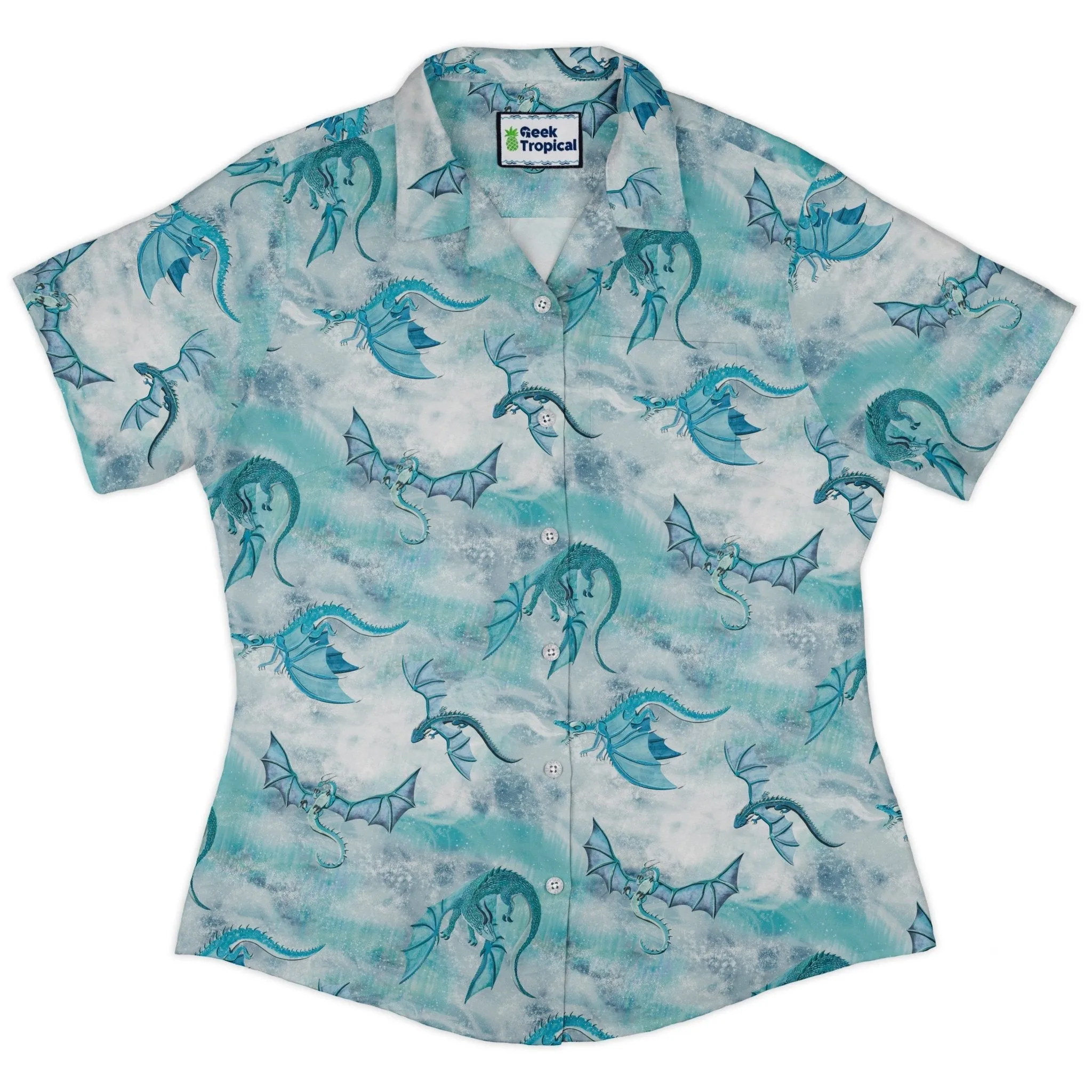 Frost Dragons Curvy Button Up Shirt