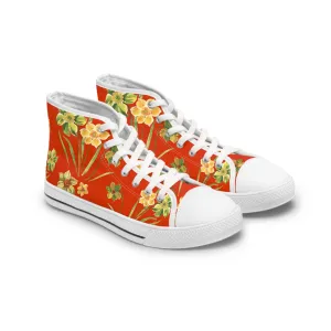 Golden Daffodils Women's High Top Sneakers