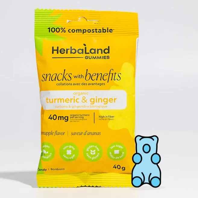 Herbaland Snack Gummies - Turmeric & Ginger (40g)