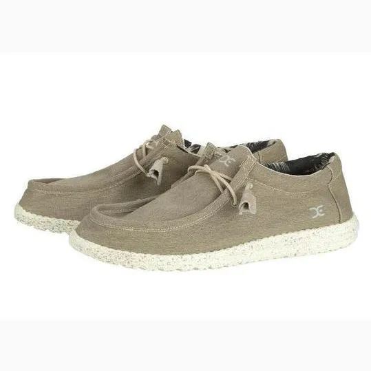 'Hey Dude' Men's Wally Stretch Canvas - Beige