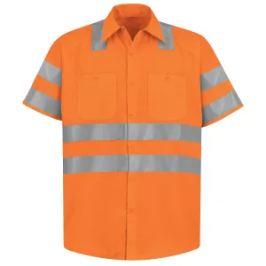 Hi-Visibility Short Sleeve Work Shirt - Type R, Class 3 SS24 - Fluorescent Orange