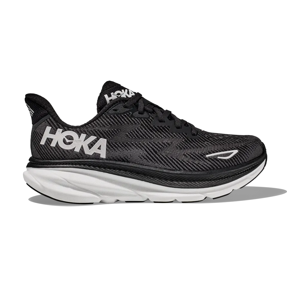 HOKA Women's Clifton 9 Black/White