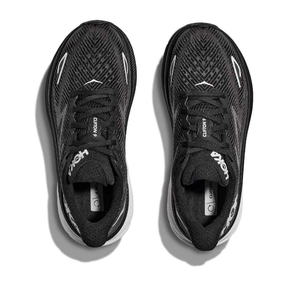 HOKA Women's Clifton 9 Black/White