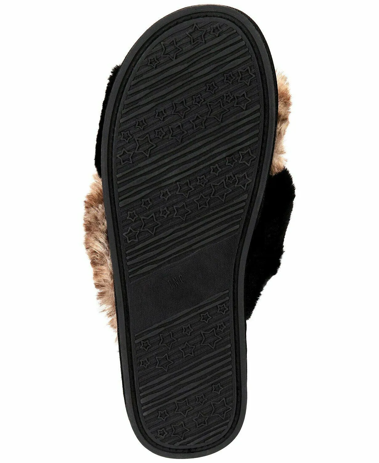 I.n.c. Faux-Fur Cross Band Slippers