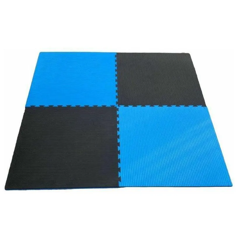 Interlocking Jigsaw Mats 2cm Black / Blue (Sale)