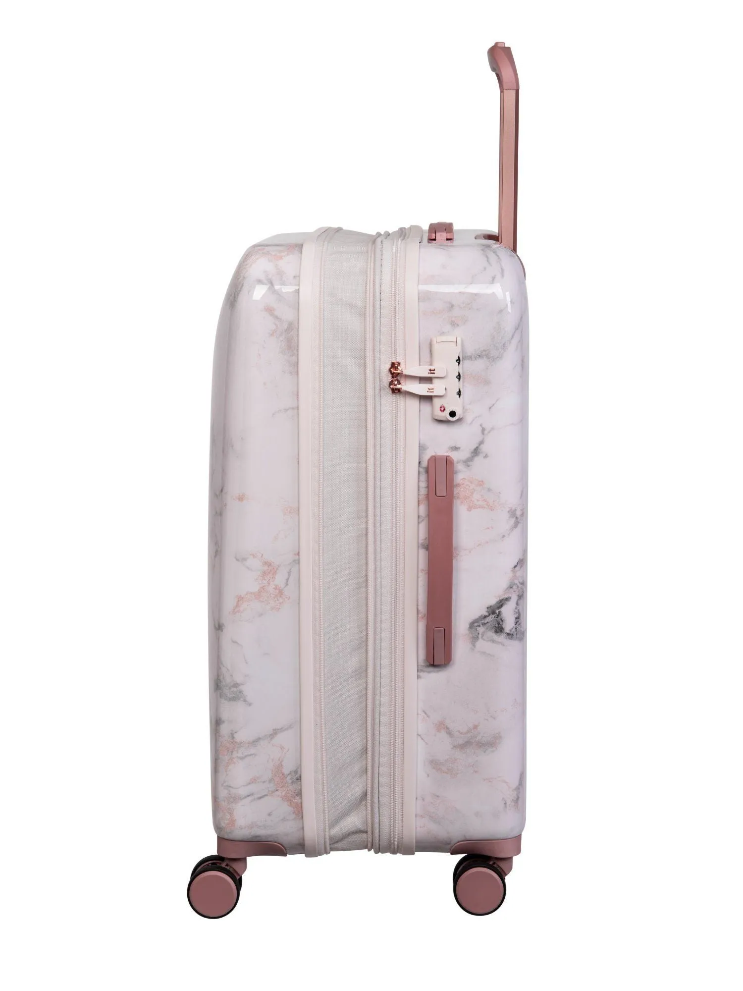 it luggage | Sheen-Marmo Rose |Marble Effect| Polycarbonate |Hardsided Suitcase | Medium Travel Bag | 8 Wheel Trolley -71cm