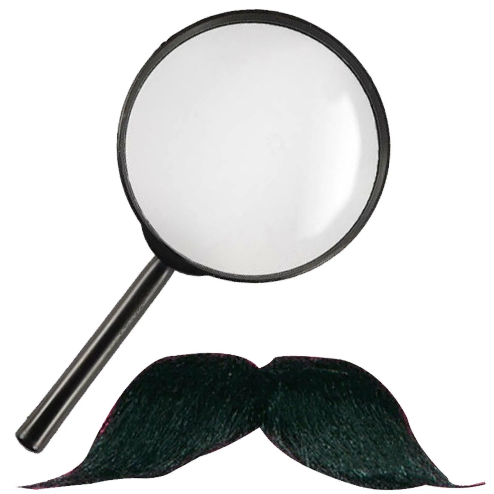 Jumbo Magnifying Glass, Belgium Detective Mustache - World Book Day Party Set