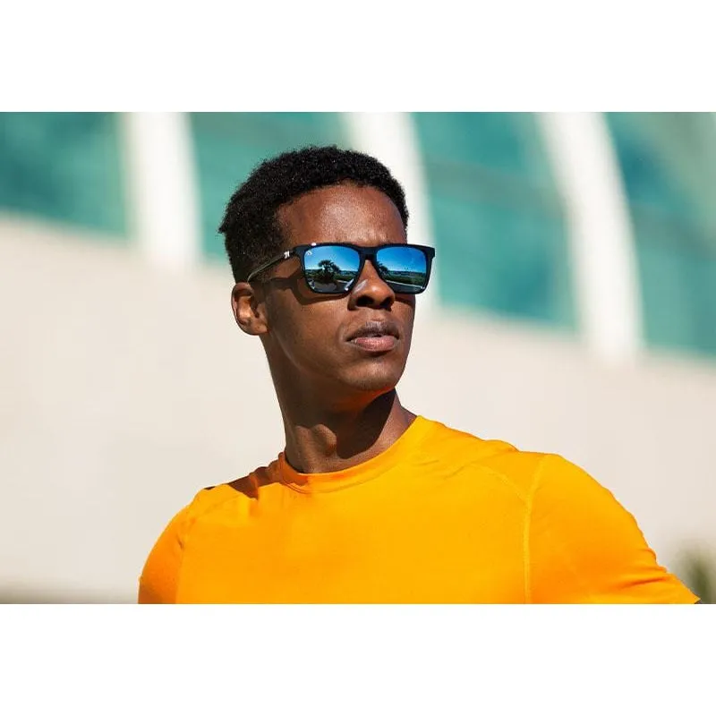 Knockaround Fast Lanes Sport Sunglasses- Jelly Black / Sky Blue