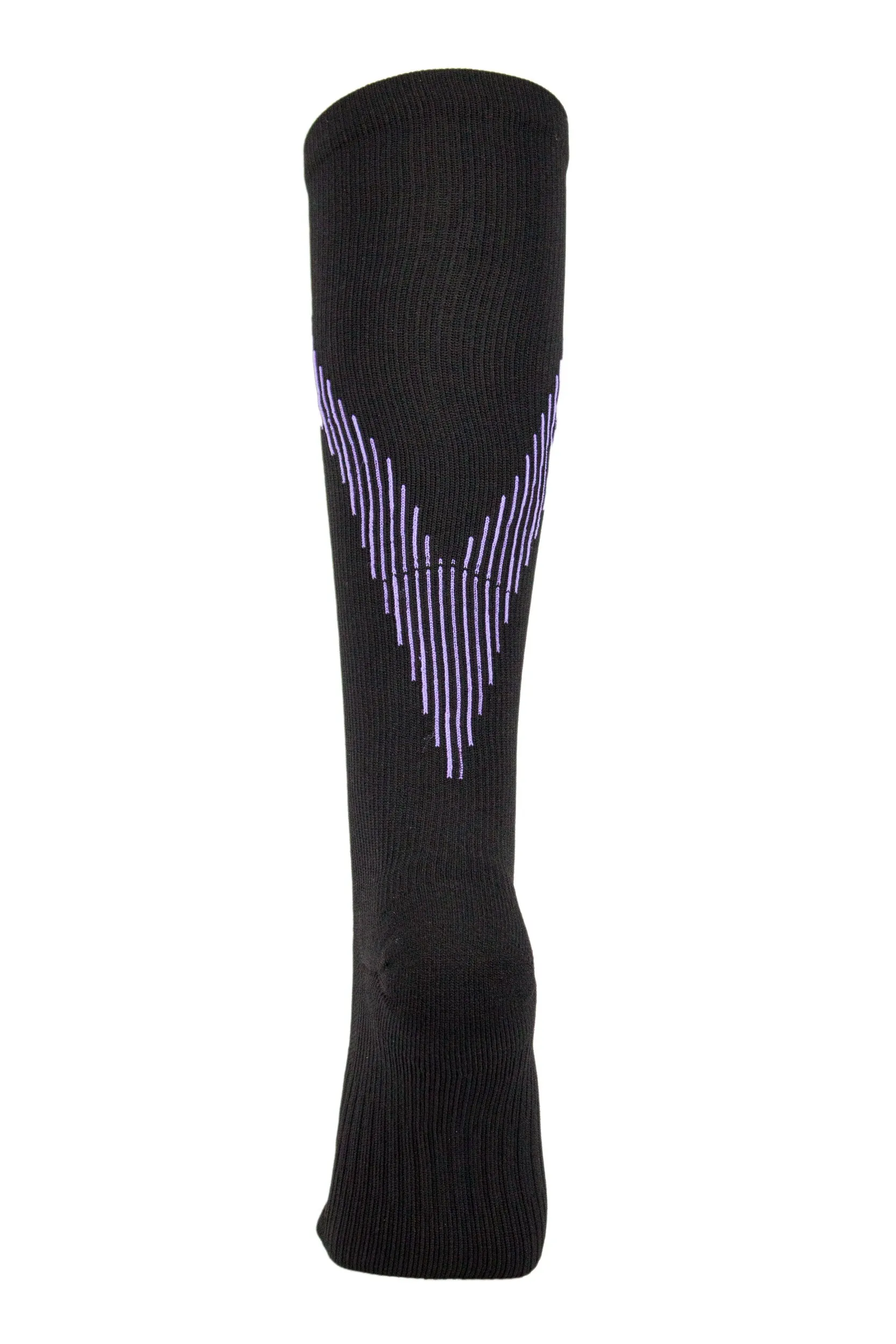 Laulax Ladies 1 Pair Knee High Compression Running Socks, Black, Size 6-9