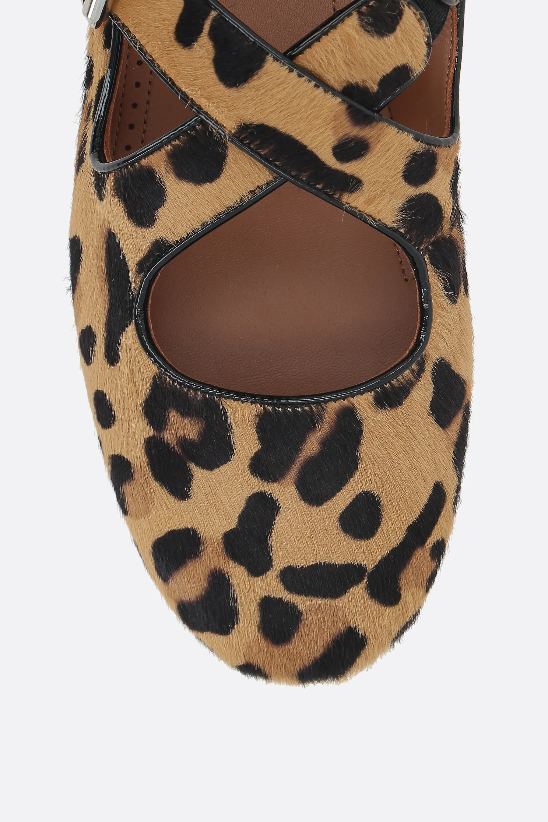 Leopard Calf Hair Ballerinas