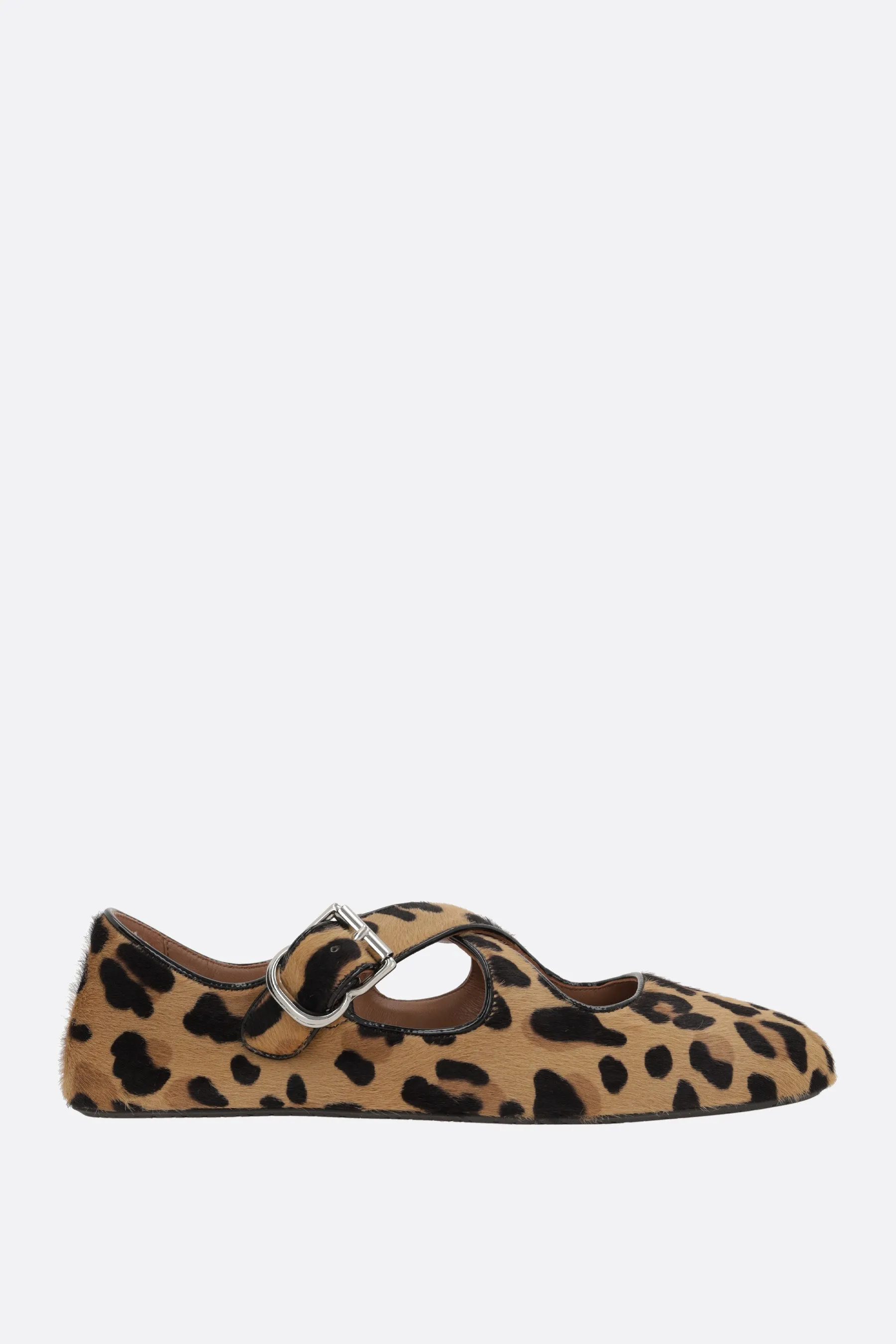 Leopard Calf Hair Ballerinas