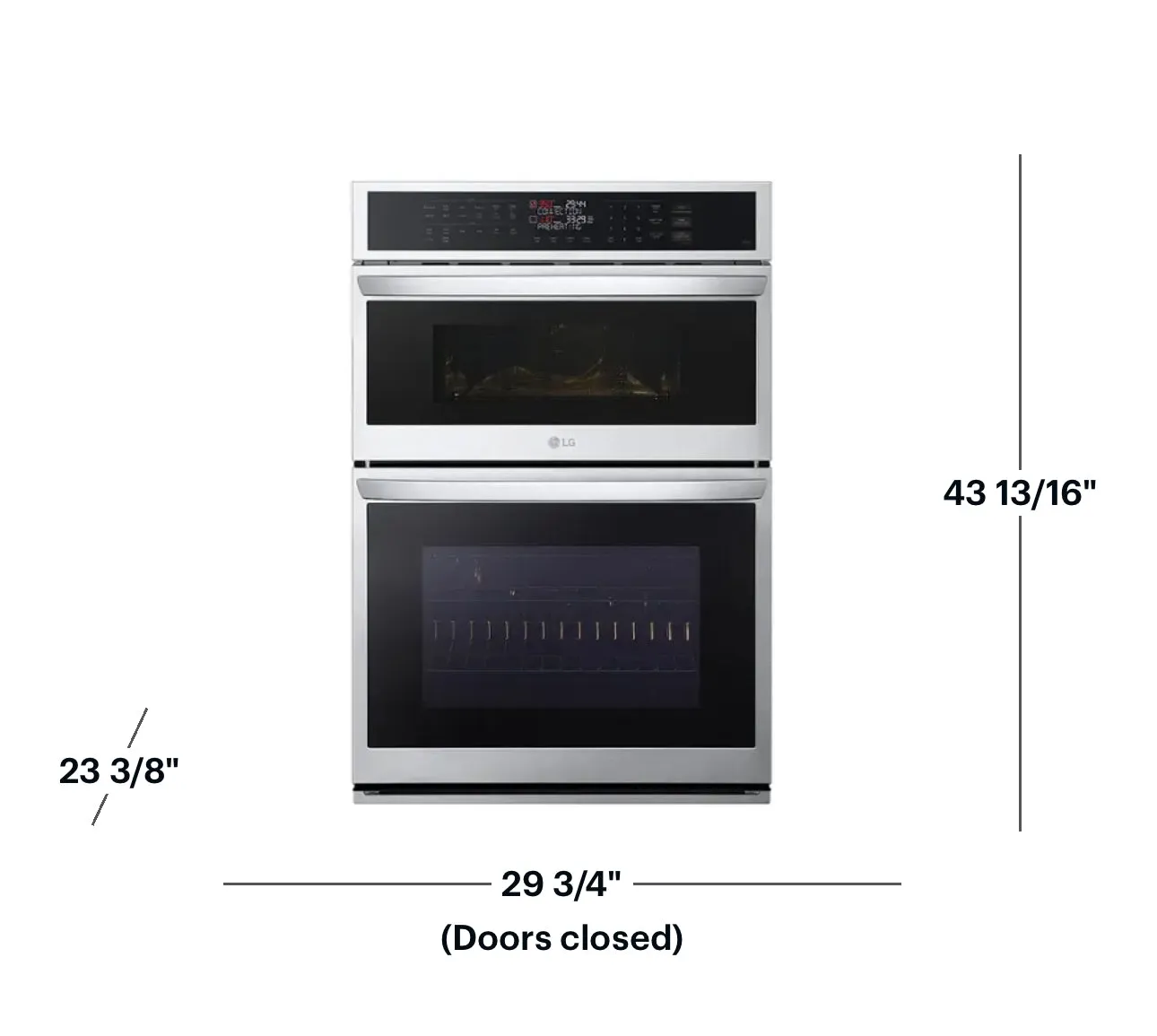 LG - 30" Smart Built-In Electric Convection Combination Wall Oven with Microwave and Air Fry - Black Stainless Steel
Model:WCEP6423S / WCEP6427F