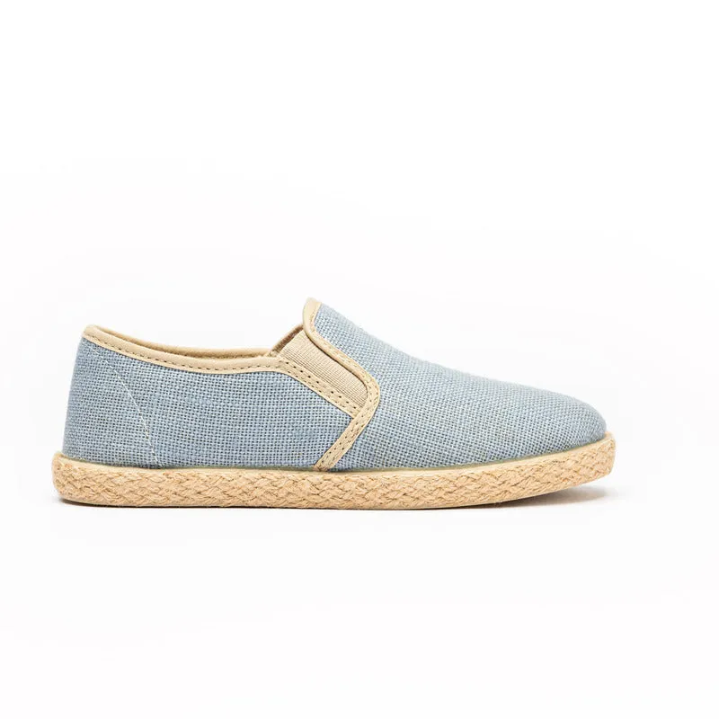 Linen Yute Slip-on Sneakers in Denim by childrenchic