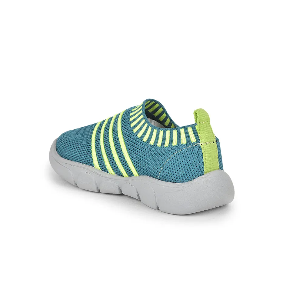 Lucy & Luke (Green) Casual Non Lacing Shoes For Kids FLYNN-37 By Liberty