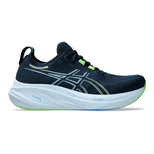 Men's Asics GEL-Nimbus 26, French Blue/Electric Lime, 12.5 2E Wide