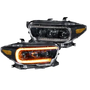 Morimoto XB LED Headlights - Amber DRL | 2016-2022 Toyota Tacoma (LF530.2-A-ASM)