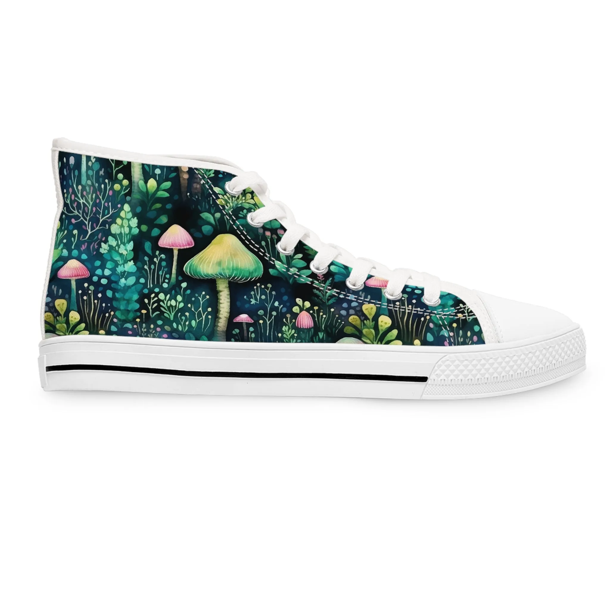 Mystic Moss Mushroom Women's High Top Sneakers