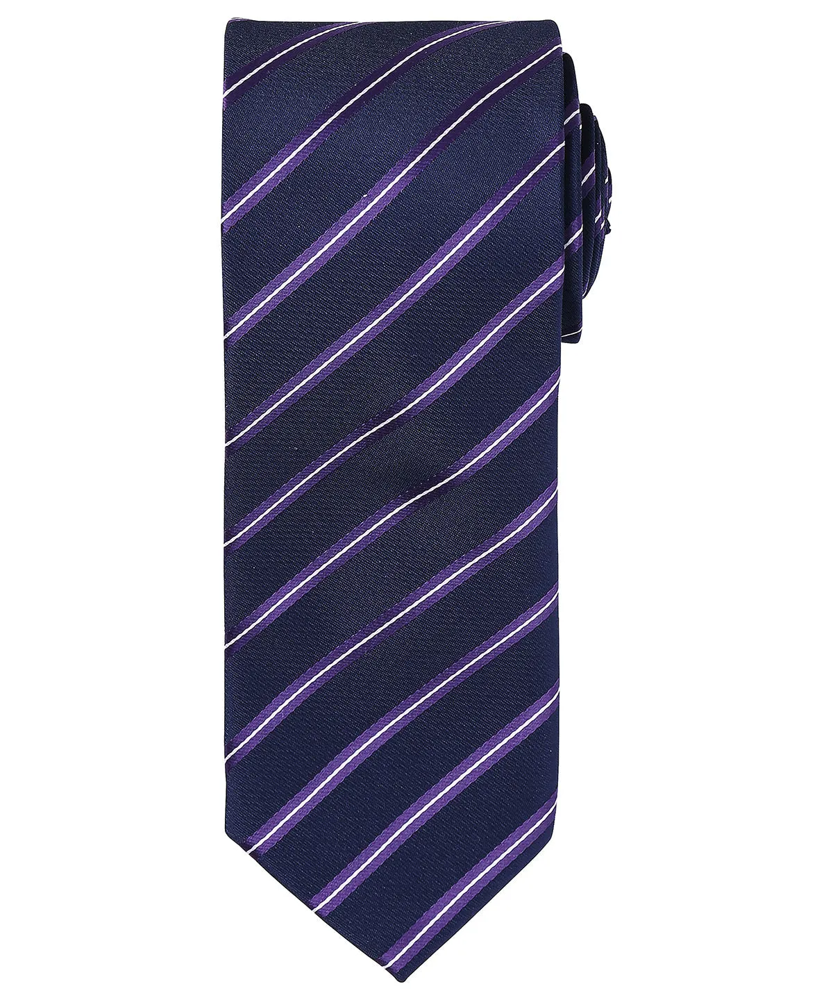 Navy/Purple - Sports stripe tie