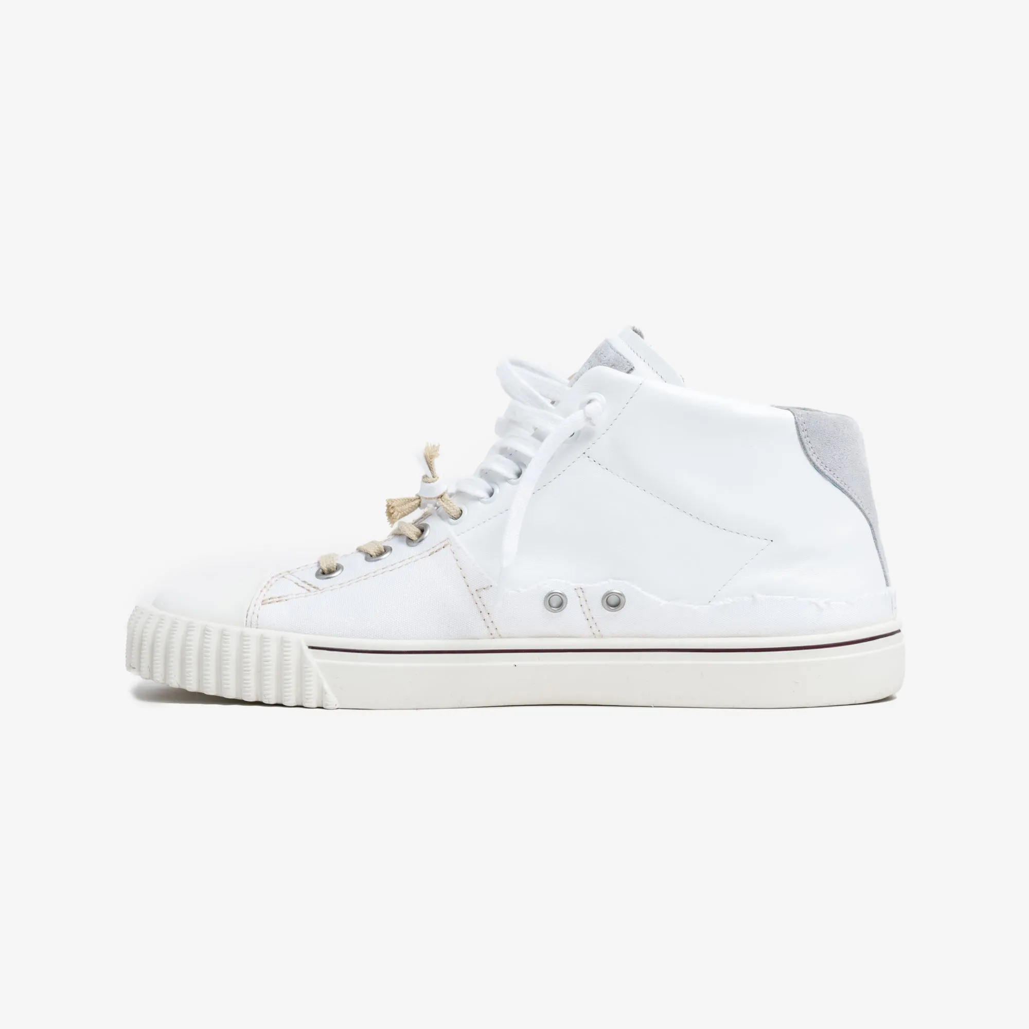 New Evolution Mid White Sneakers