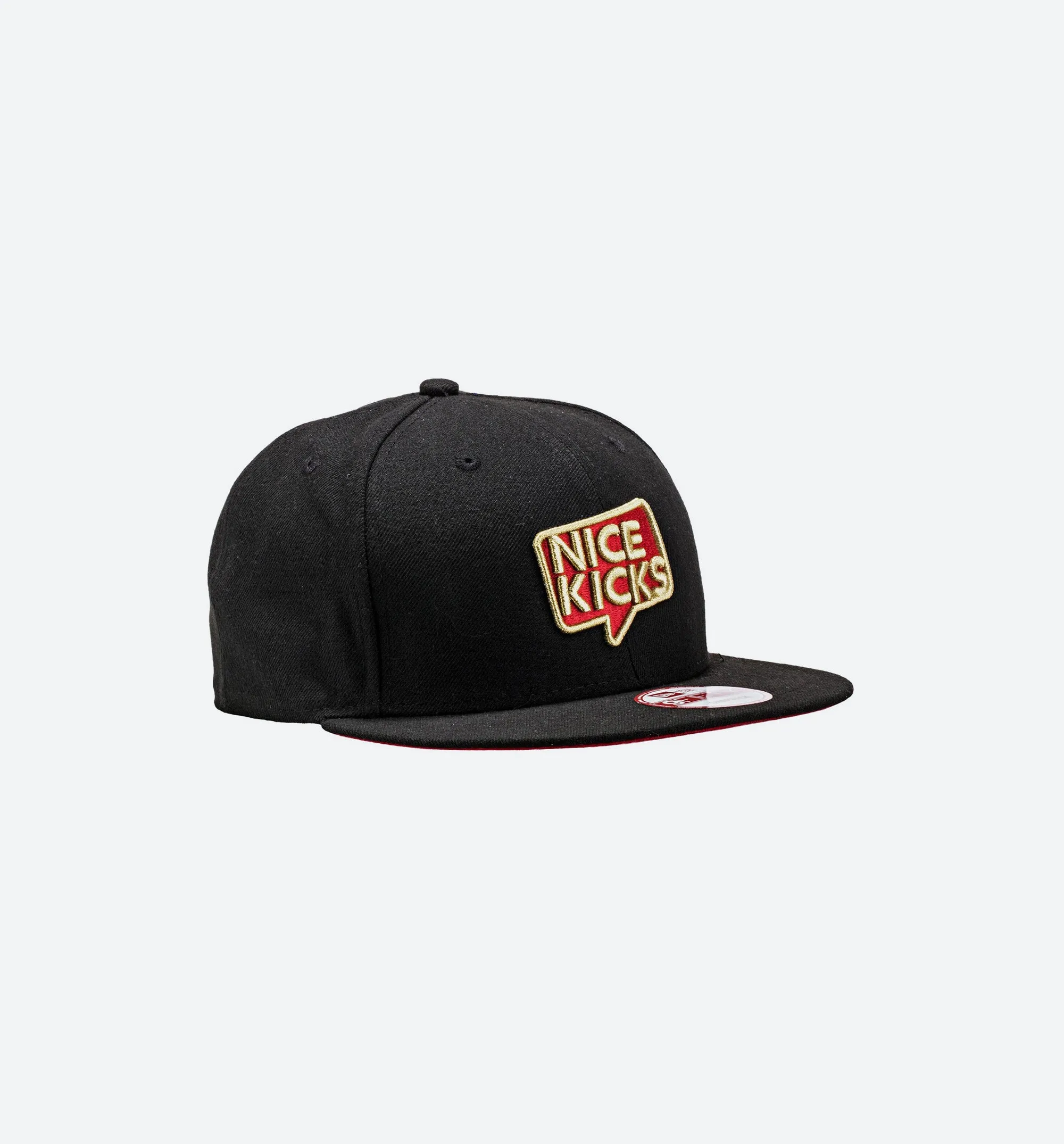 Nice Kicks X New Era Snapback Hat - Black/Gold/Red