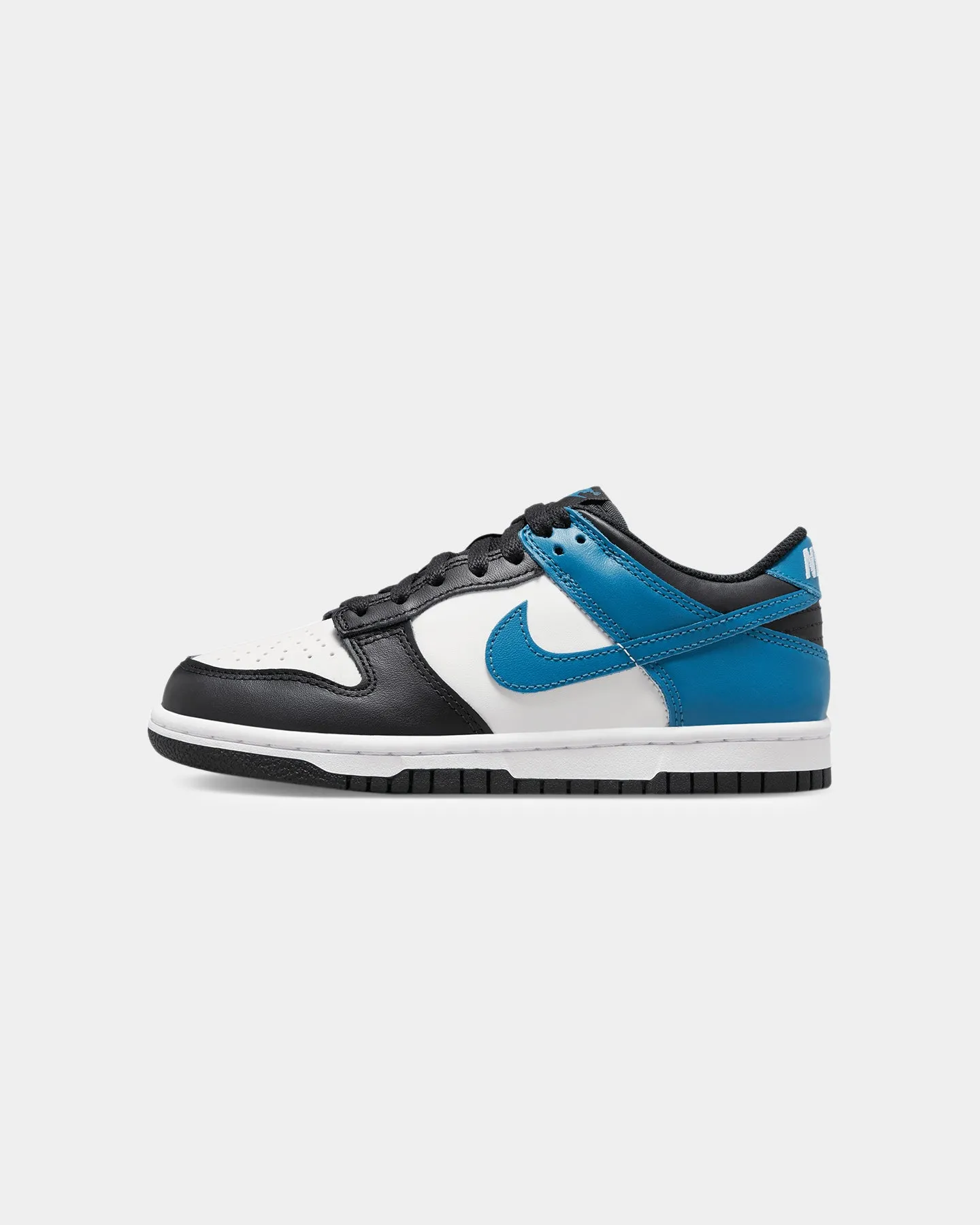 Nike Kids' Dunk Low (GS) "Black White Blue" Summit White/Indigo