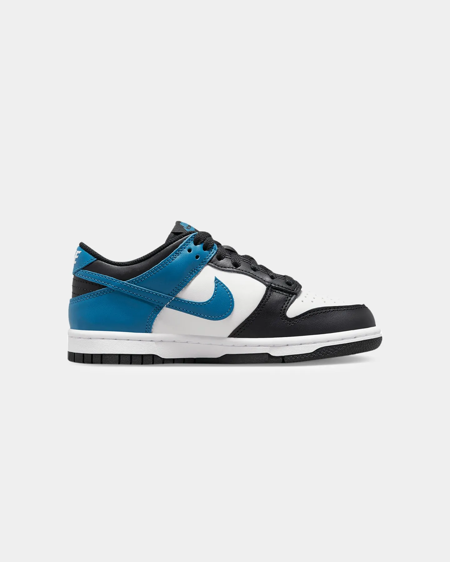 Nike Kids' Dunk Low (GS) "Black White Blue" Summit White/Indigo