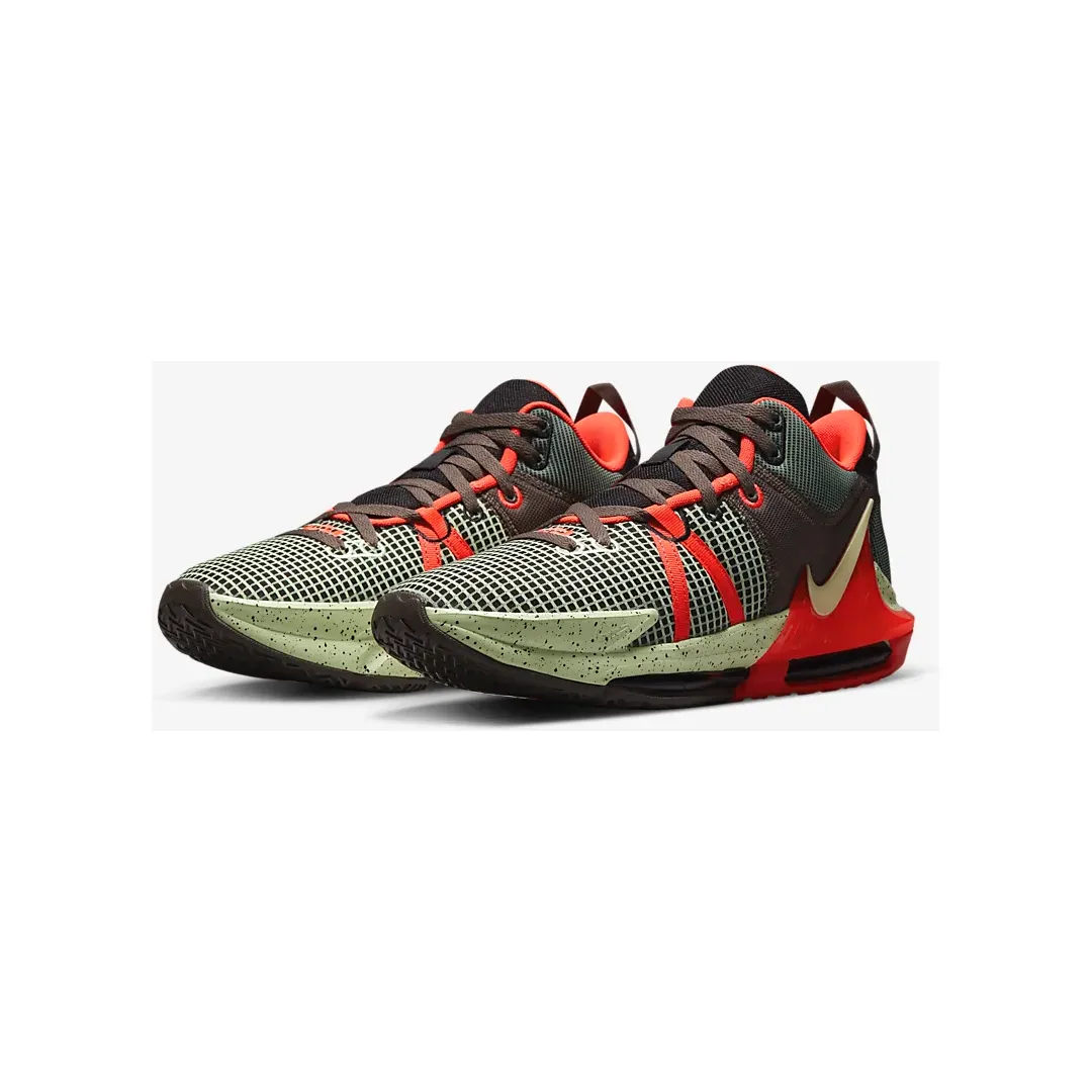 Nike Men's LeBron Witness 7 Shoes - Black / Bright Crimson / Alligator / Barely Volt