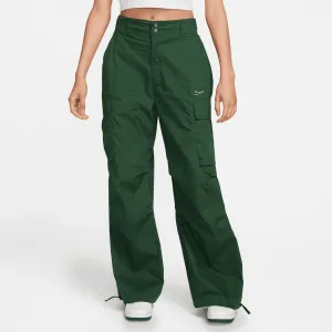 Nike Sportswear Women's Green Oversized High-Waisted Pants