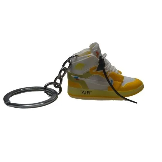 Novelty Sneaker Keyring Stocking Filler 3D Jordan 1 "Canary Yellow"