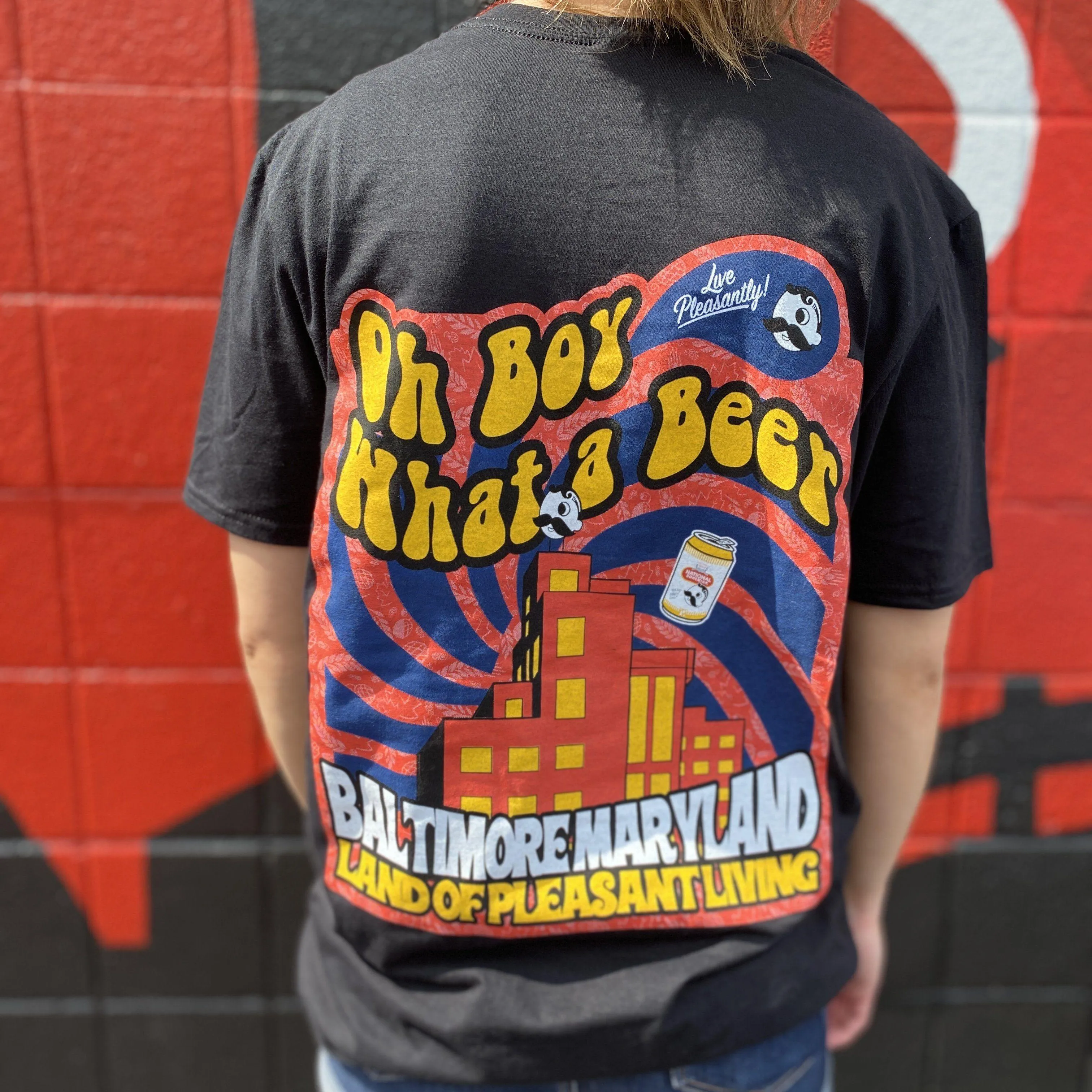 Oh Boy What a Beer - Land of Pleasant Living 70's Retro (Black) / Shirt