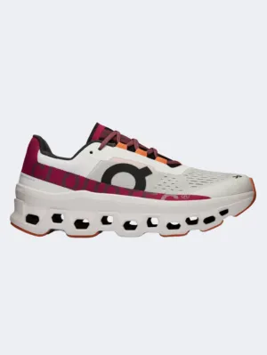 On Cloudmonster 1 Women Running Shoes Ndyed White/Aurora