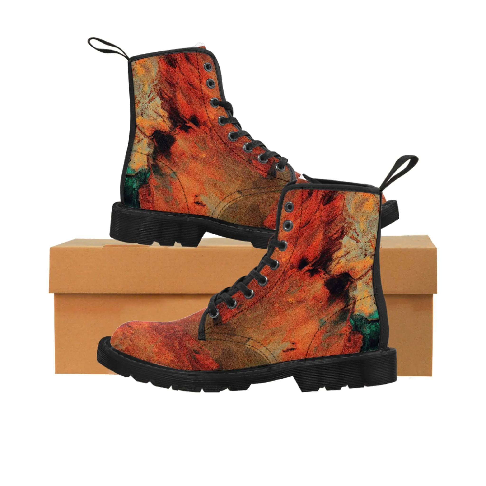 Orange flush - Inovax Men's Canvas Boots