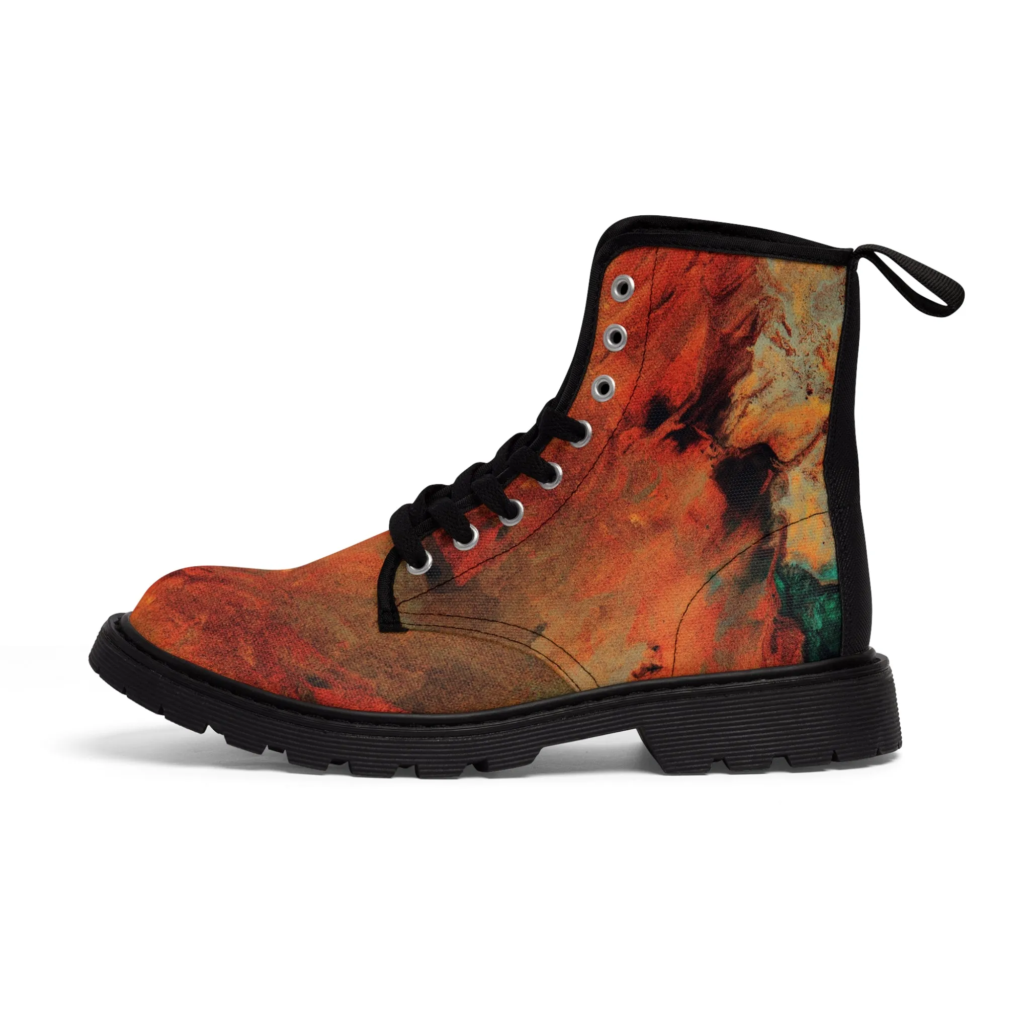 Orange flush - Inovax Woman's Canvas Boots