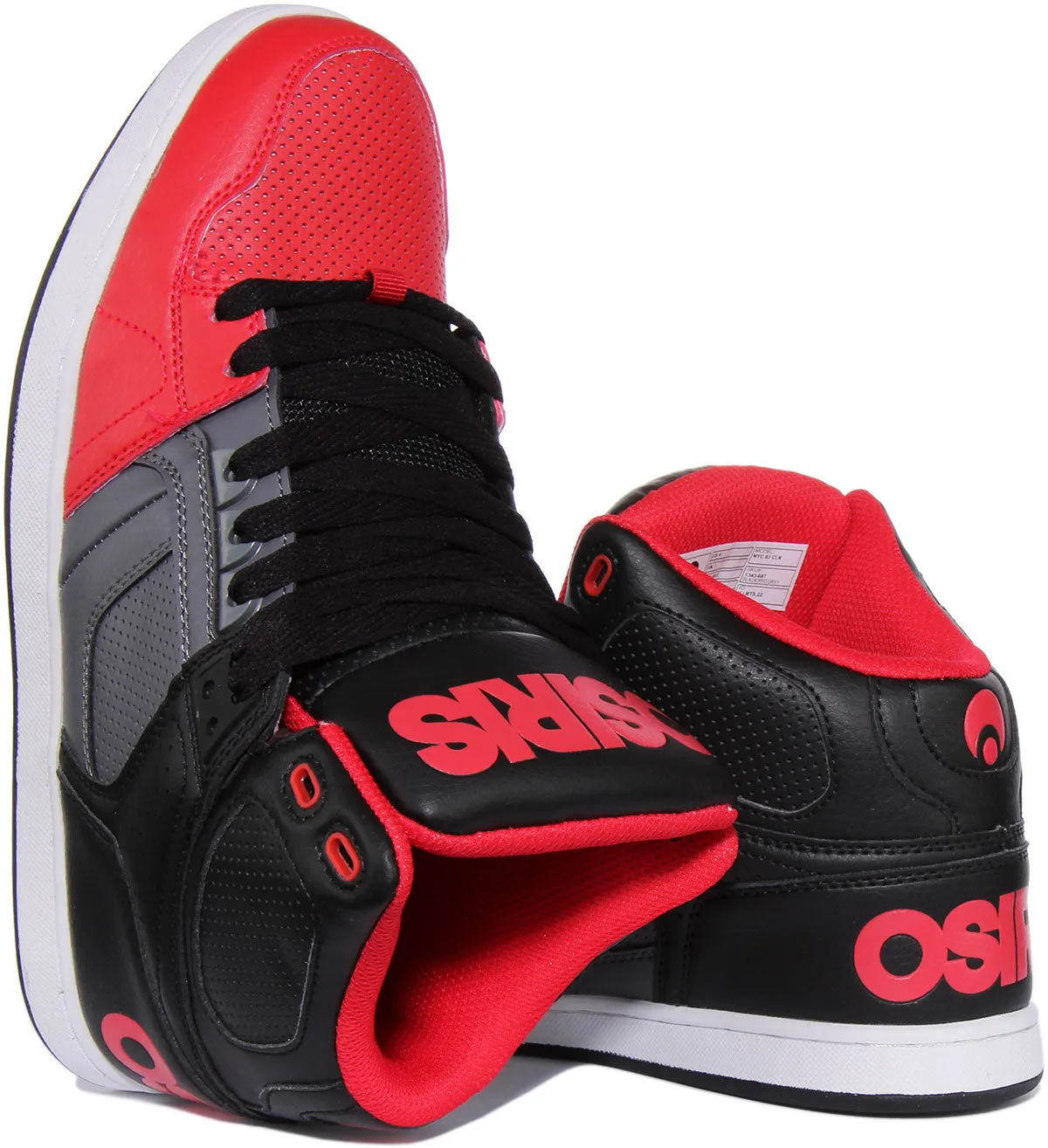 Osiris Nyc 83 Clk In Black Red For Men