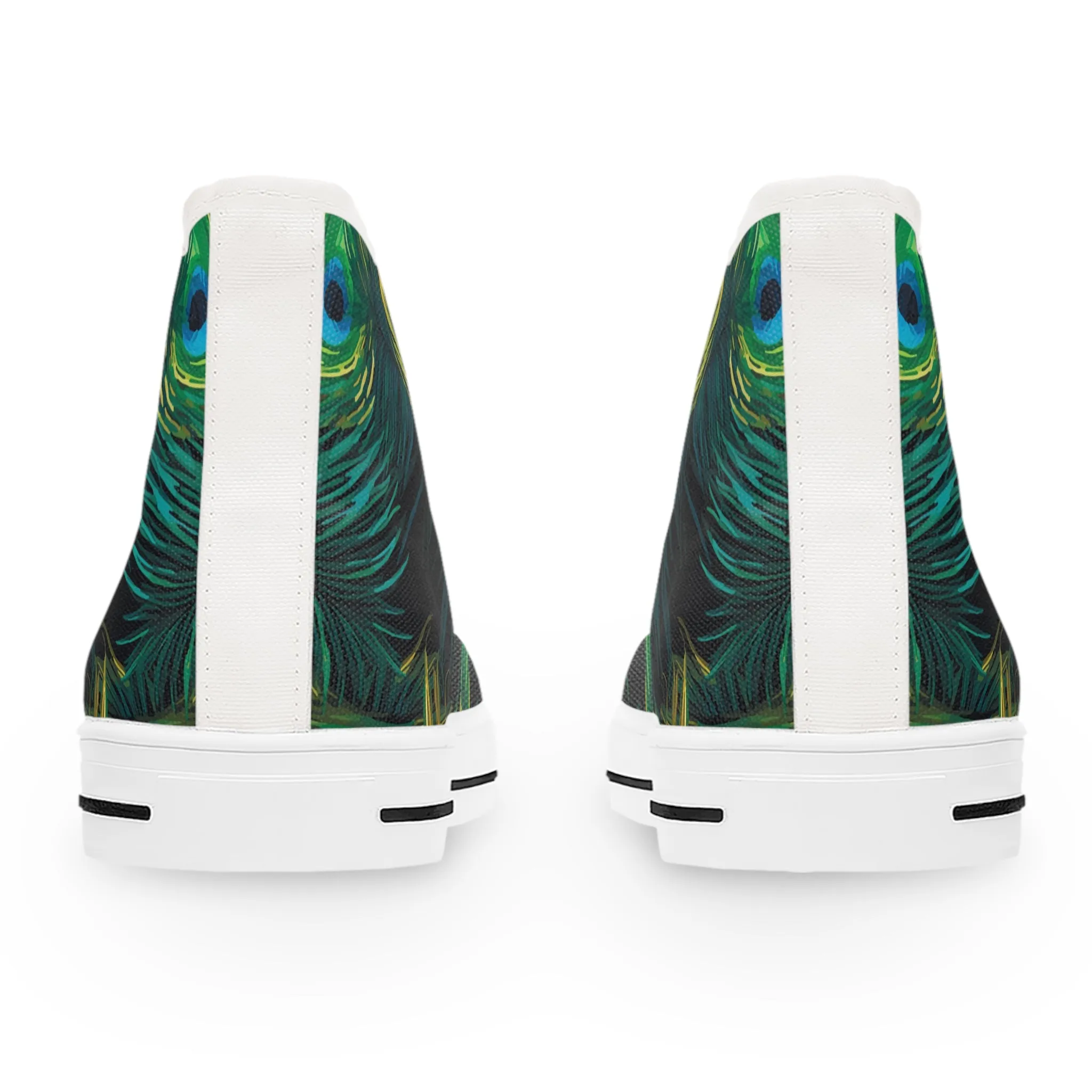 Peacock Feathers Women's High Top Sneakers