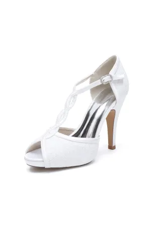 Peep Toe High Heel Shoes Ankle Strap