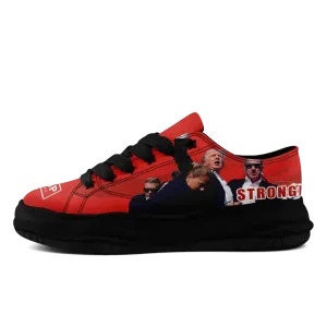 Personalized Trump Sneakers, Custom MAGA Shoes, Shooting Event Shoes, Canvas and Comfortable Shoes