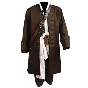 Pirates of the Caribbean Jack Sparrow Halloween Cosplay Costume