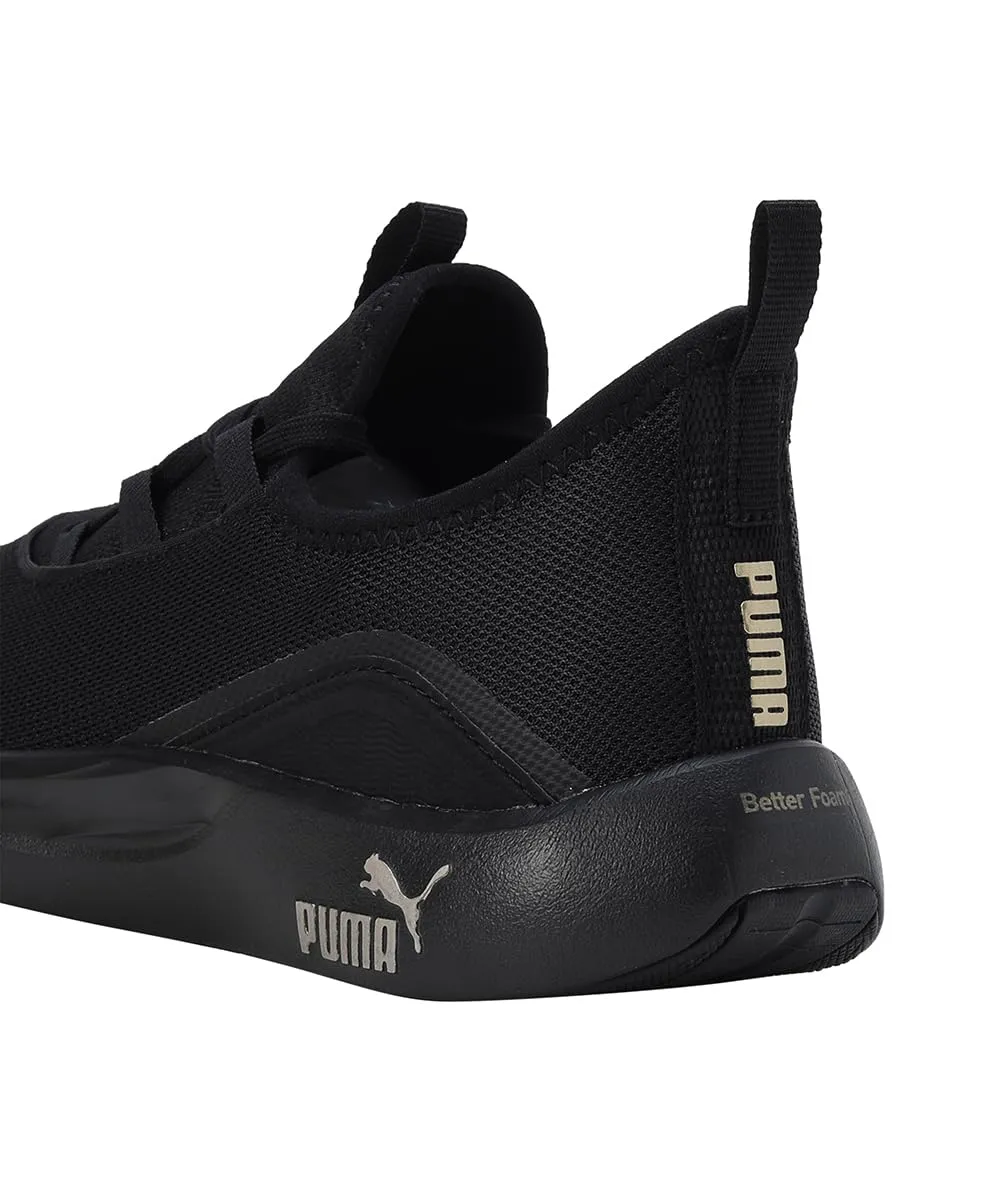 Puma Womens Better Foam Legacy WN's Black-Gold Running Shoe