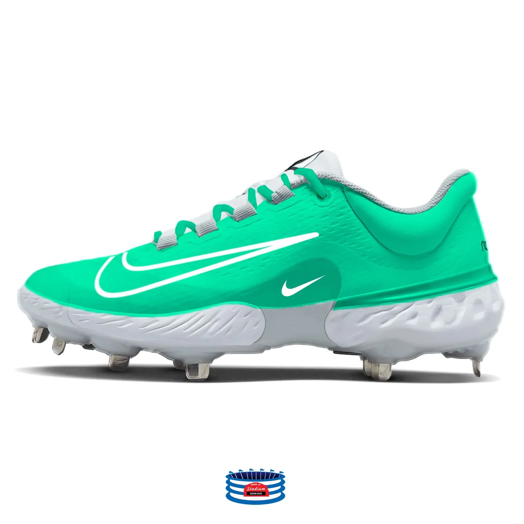 "Mint" Nike Alpha Huarache Elite 4 Low Cleats