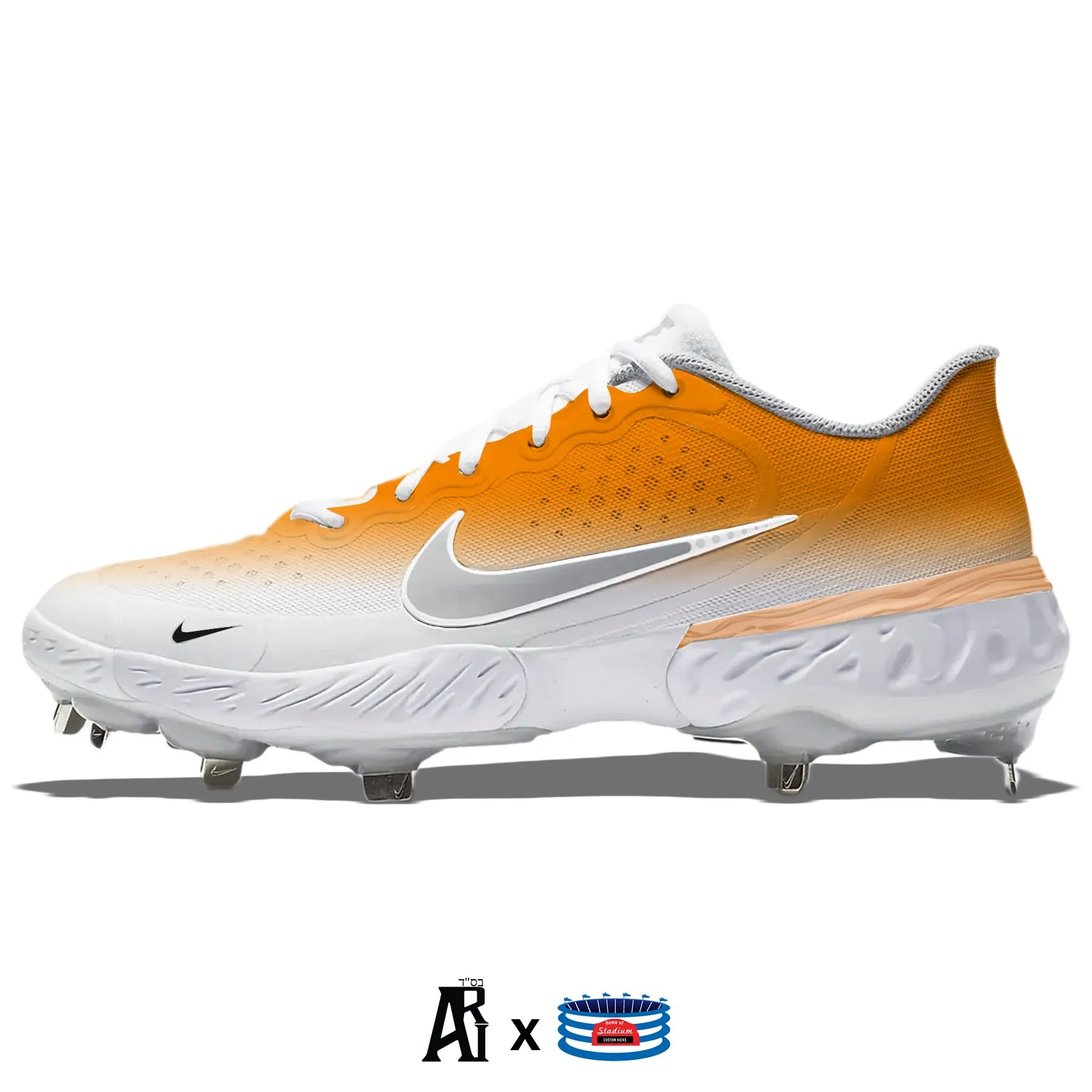 "Orange Creamsicle" Nike Alpha Huarache Elite 3 Low Cleats