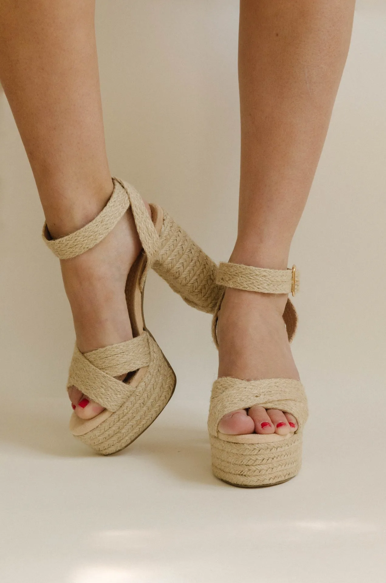 Raffia Platform Sandals